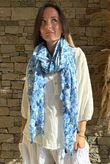 Woodstock Tassel Scarf Soft Cobalt
